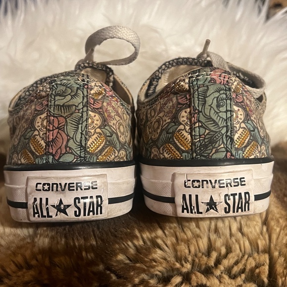 Converse Chuck Taylor All Star Day Of Dead Sugar Skulls Sneakers! Bueno! Sz 9 - Picture 3 of 7
